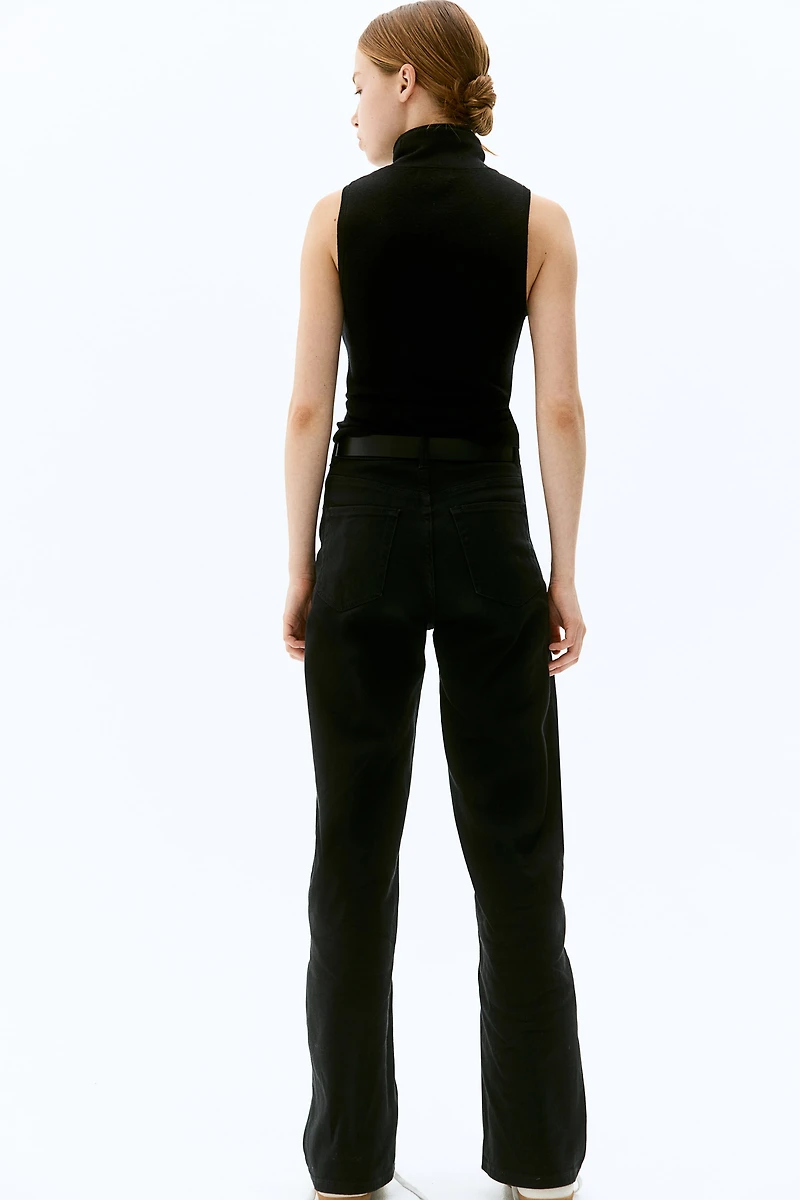 Wide-leg Twill Pants