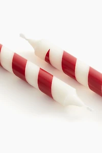 Lot de 2 bougies en forme de sucres d'orge