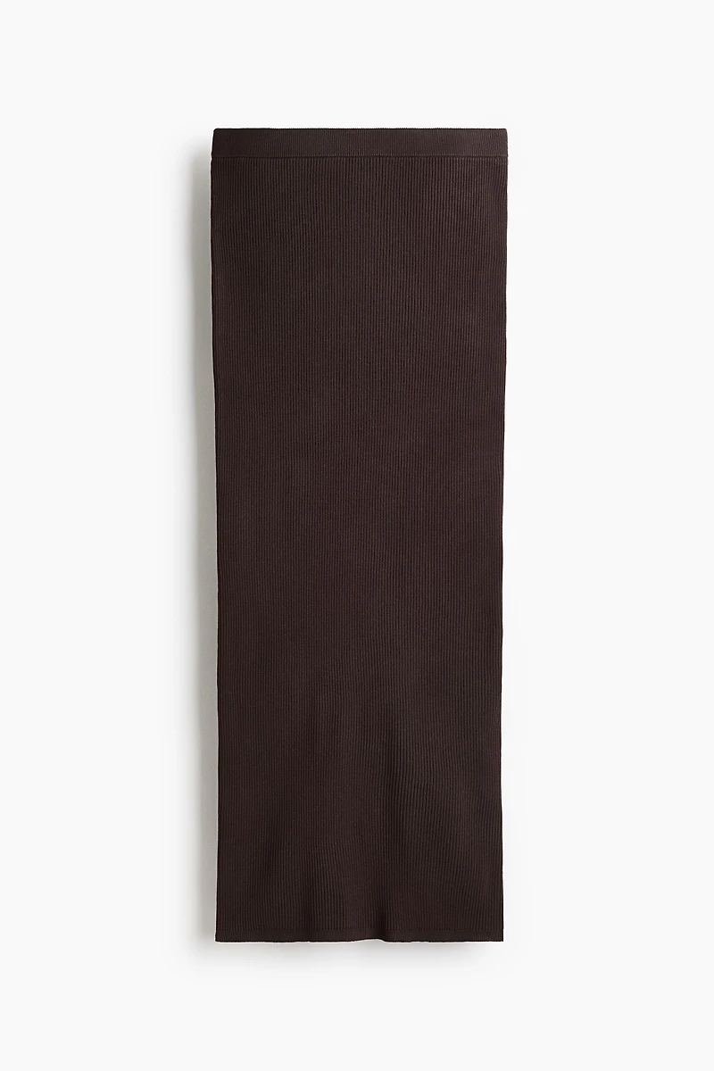 Jupe en tricot côtelé