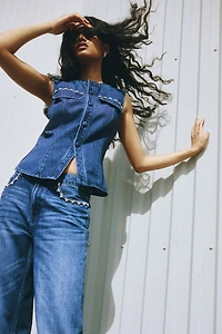 Gilet sans manches en denim