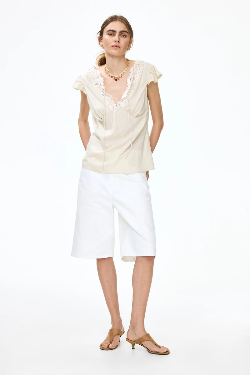 Jacquard-Weave Top