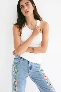 Straight Regular-Waist Jeans