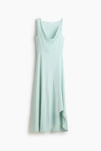 Asymmetric Cowl-Neck Dress
