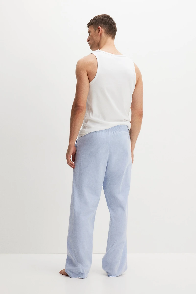 Pantalon décontracté en popeline