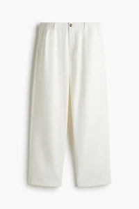 Relaxed-Fit Tailored Linen-Blend Pants