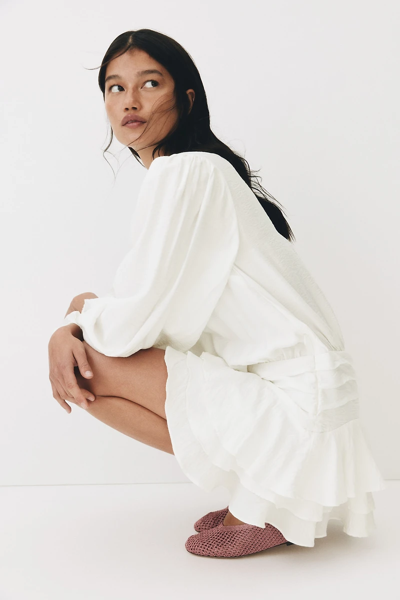 Dress with Tiered Skirt