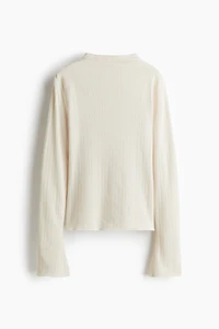 Ribbed Mock Turtleneck Top