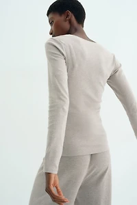 Haut d'allaitement côtelé MAMA