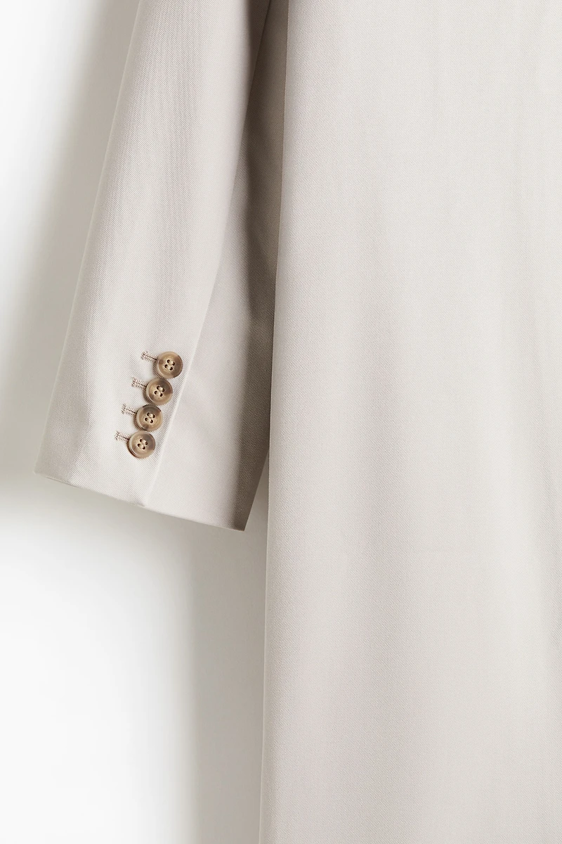 Manteau croisé coupe décontractée en sergé