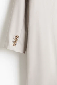 Manteau croisé coupe décontractée en sergé