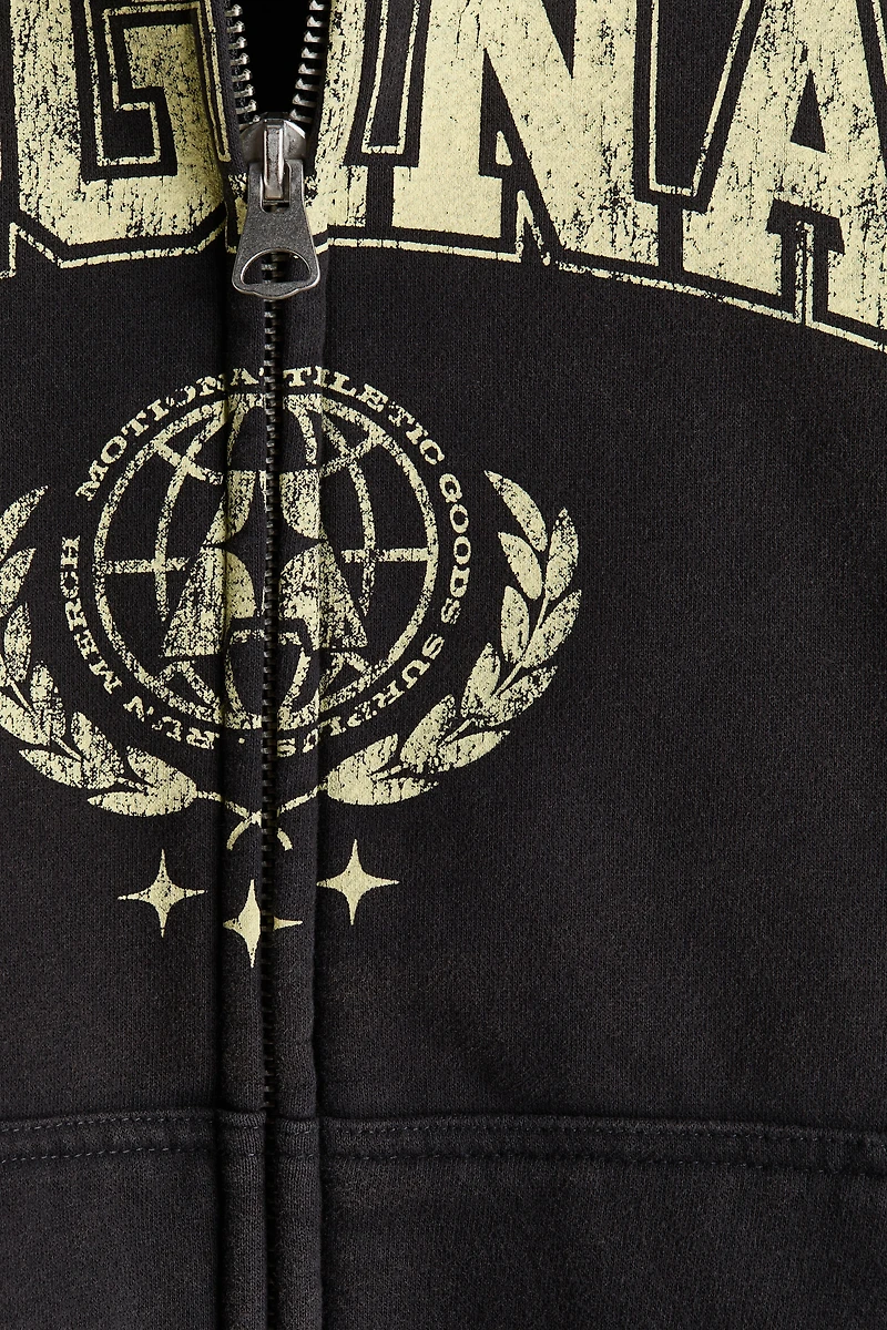 Veste imprimée grande taille avec capuche