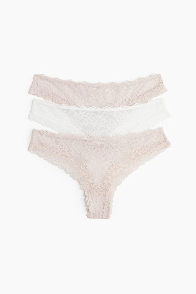 Lot de 3 culottes brésiliennes en dentelle
