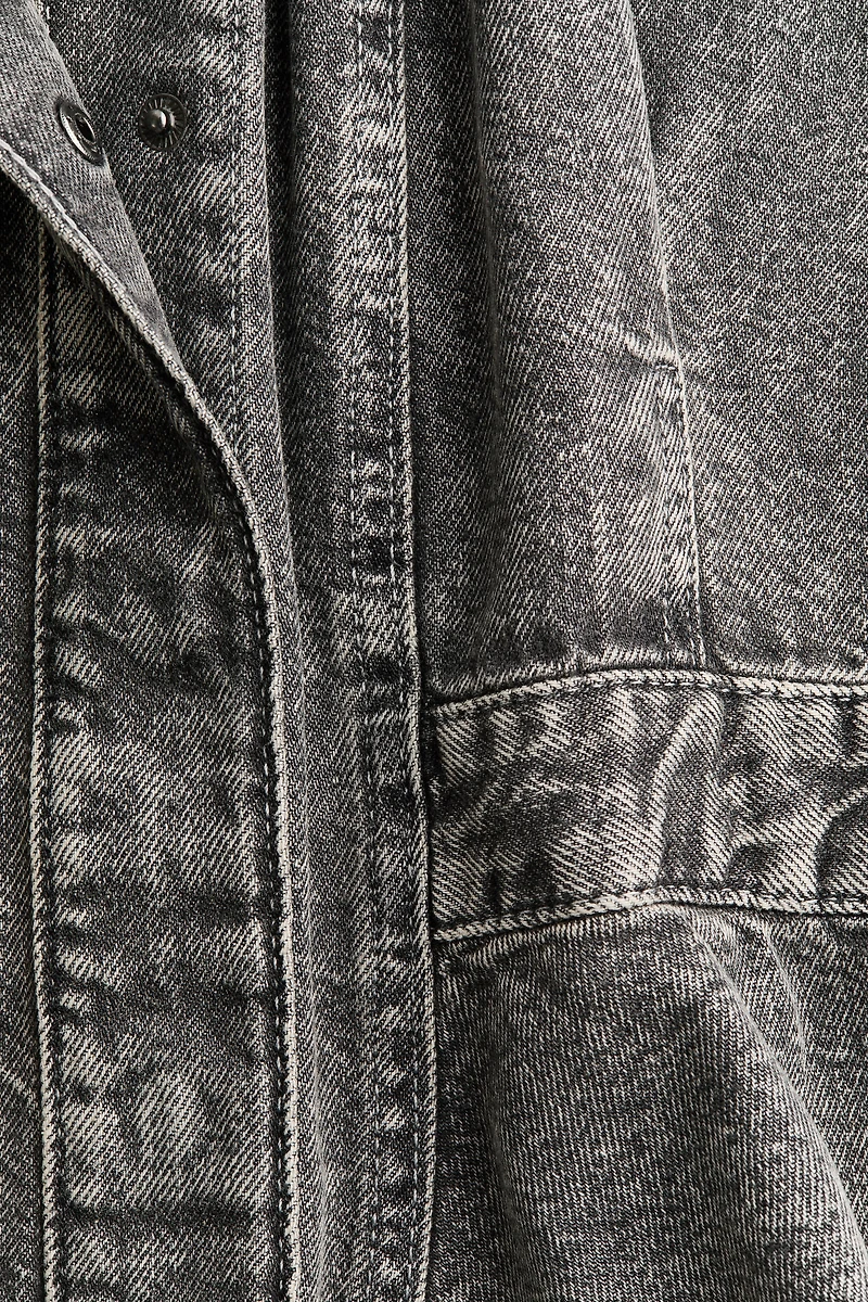 Denim Peplum Shirt