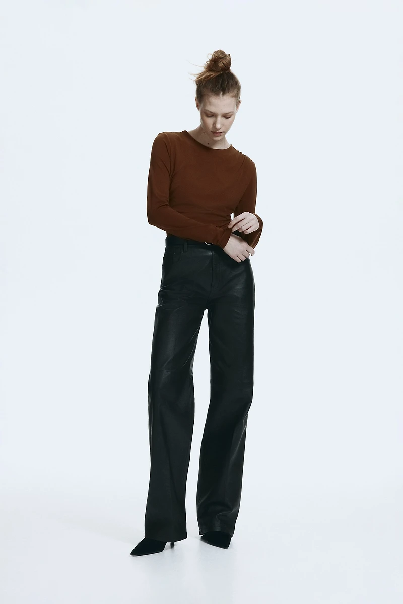 Haut en jersey à effet drapé