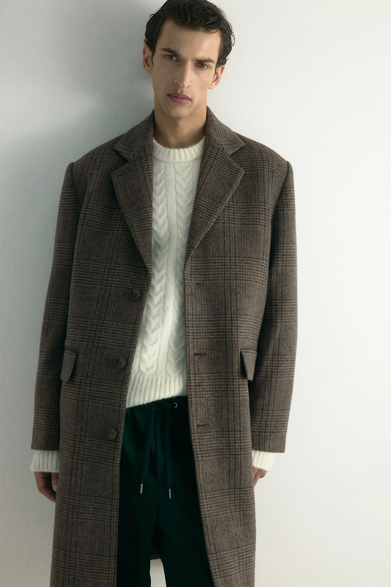 Manteau en laine mélangée