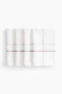 Lot de 4 serviettes de table en lin mélangé
