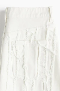 Frayed Denim Mini Skirt