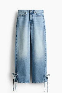 High-Waist Barrel-Leg Ankle Jeans