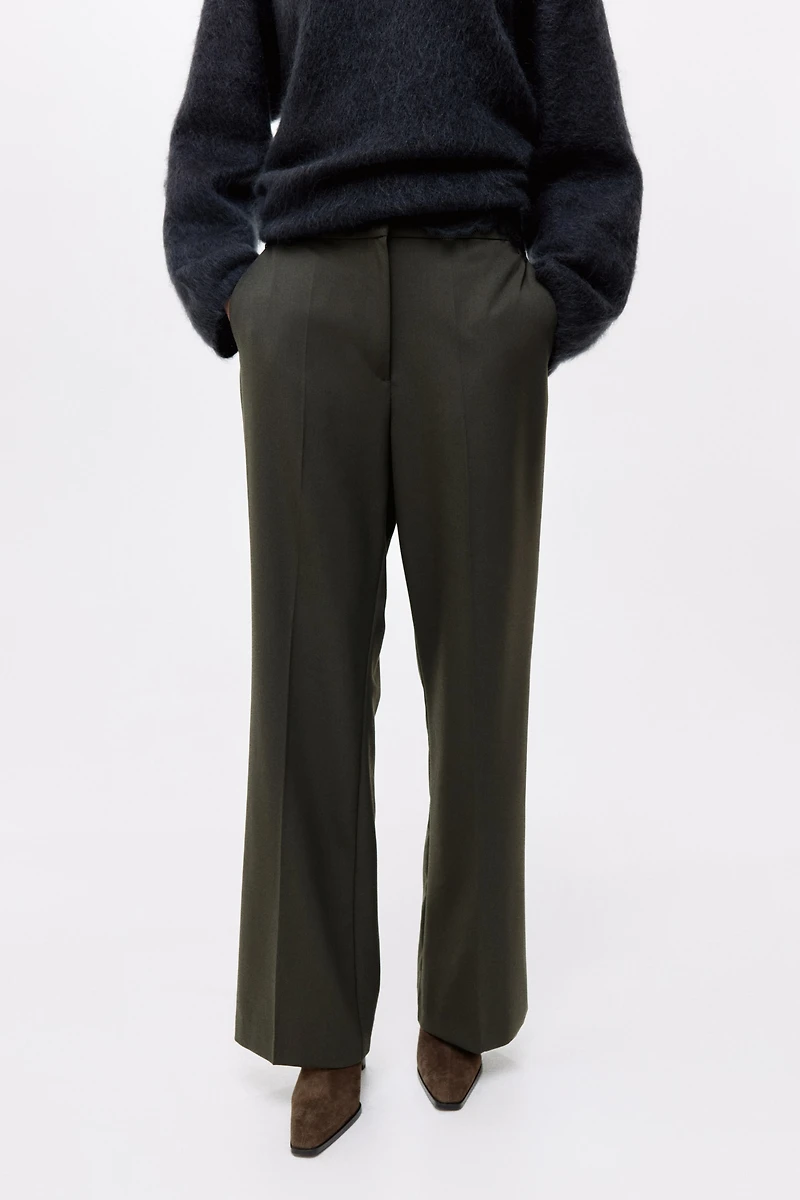 Pantalon droit avec plis