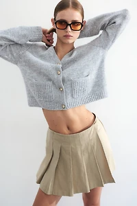 Gilet court en fin tricot