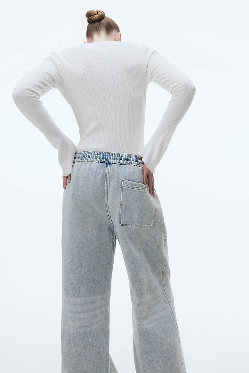 Denim Pull-on Pants