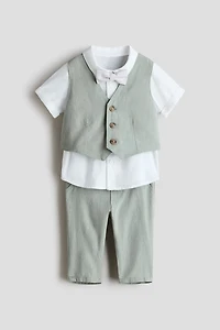 4-Piece Linen-Blend Dressy Set