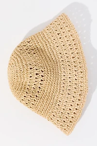 Handmade Straw Bucket Hat