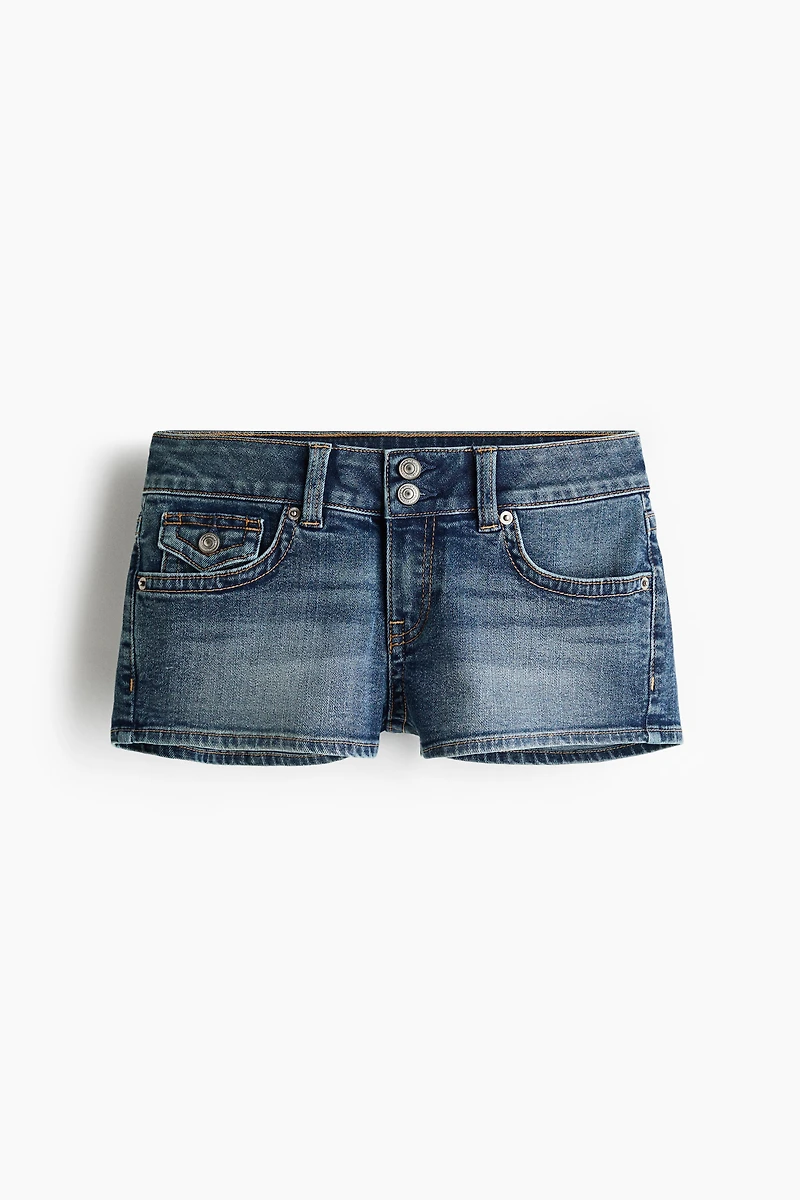 Low-Waist Mini Denim Shorts