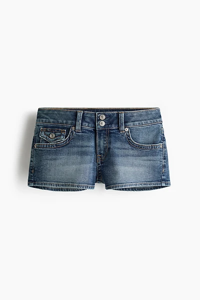 Low-Waist Mini Denim Shorts