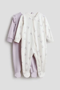 2-pack Zip-up Pajama Jumpsuits