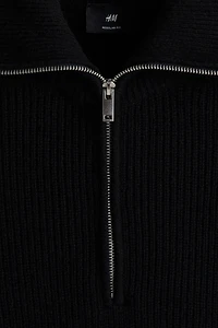 Regular-Fit Half-Zip Wool Polo Sweater