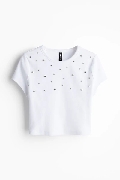 T-shirt court avec ornementations