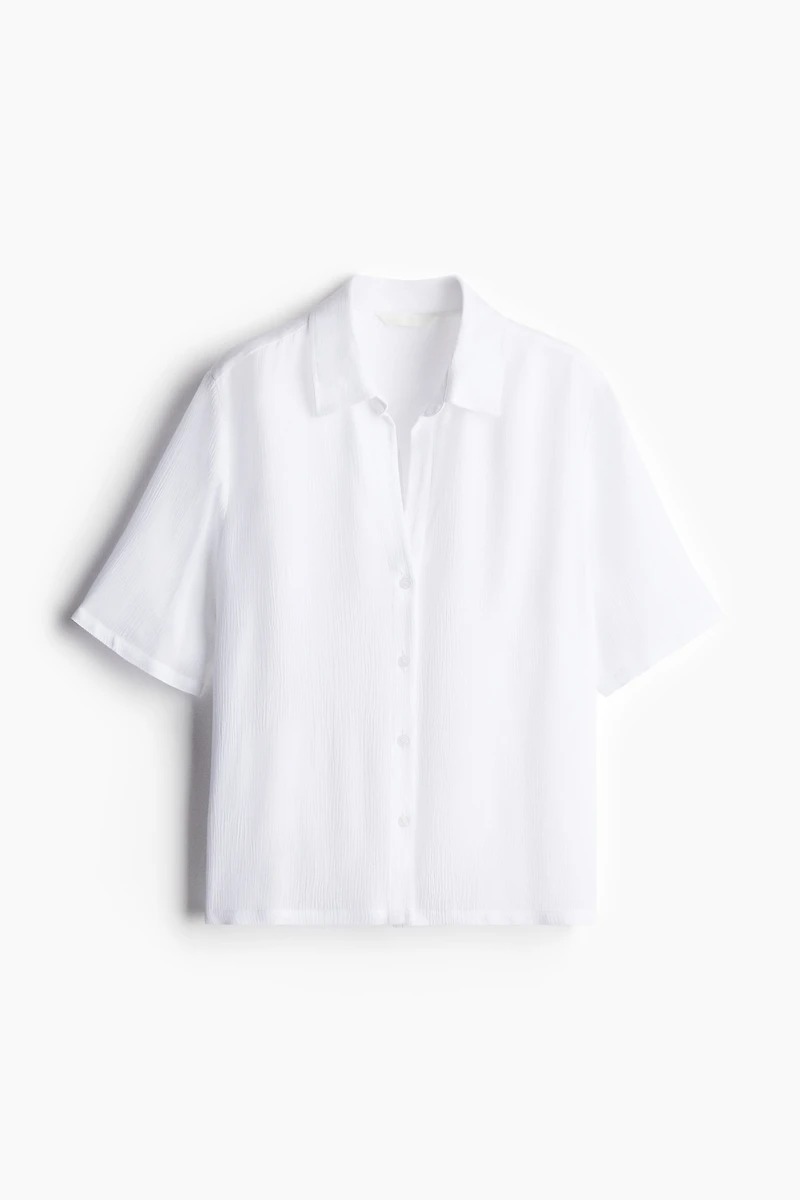 Chemise en viscose froissée