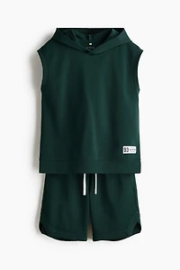 Sleeveless Sports Hoodie and Shorts with DryMove™