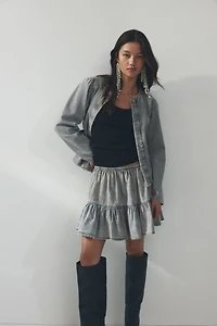 Veste à manches bouffantes en denim