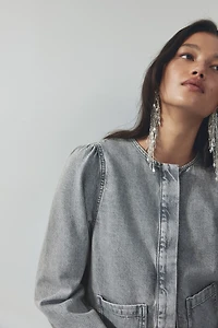 Veste à manches bouffantes en denim