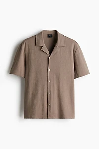 Chemise classique en jersey avec col cubain