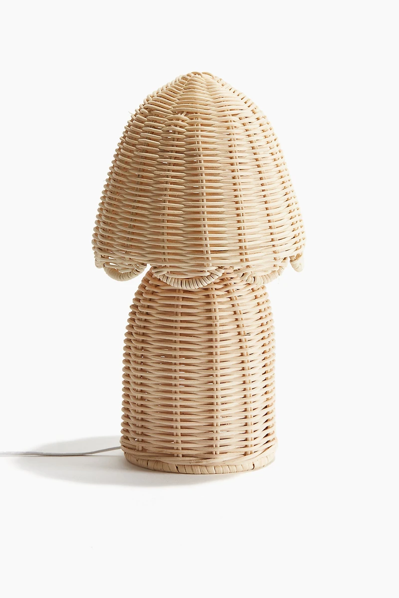 Lampe de table en rotin