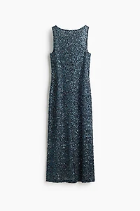 Sequined Mesh Dress