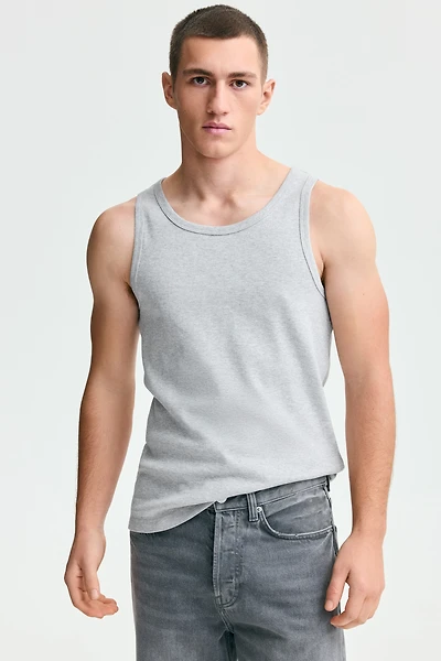 Slim-Fit Ribbed Tank Top