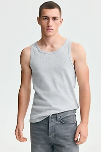 Slim-Fit Ribbed Tank Top