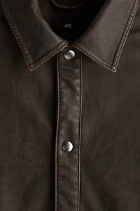 Regular-Fit Coated Overshirt