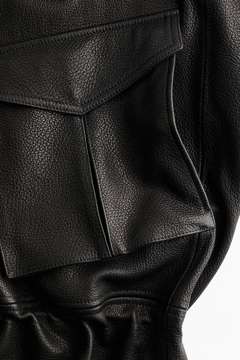 Peplum Leather Jacket