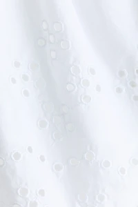 Cotton Top with Eyelet Embroidery