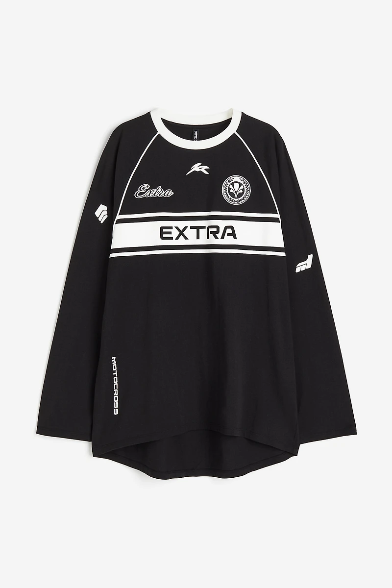 Long-sleeved Printed Top