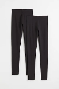 Lot de 2 leggings en jersey