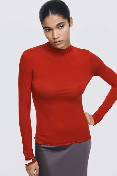 Mock Turtleneck Top