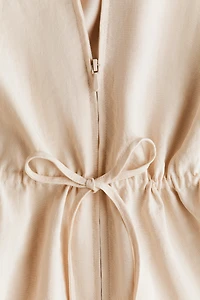 Peplum Shirt with Zipper