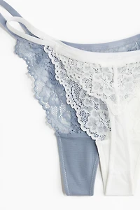 3-pack Lace Thong Briefs