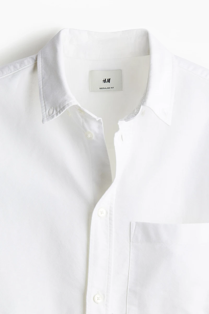 Regular Fit Short-sleeved Oxford Shirt